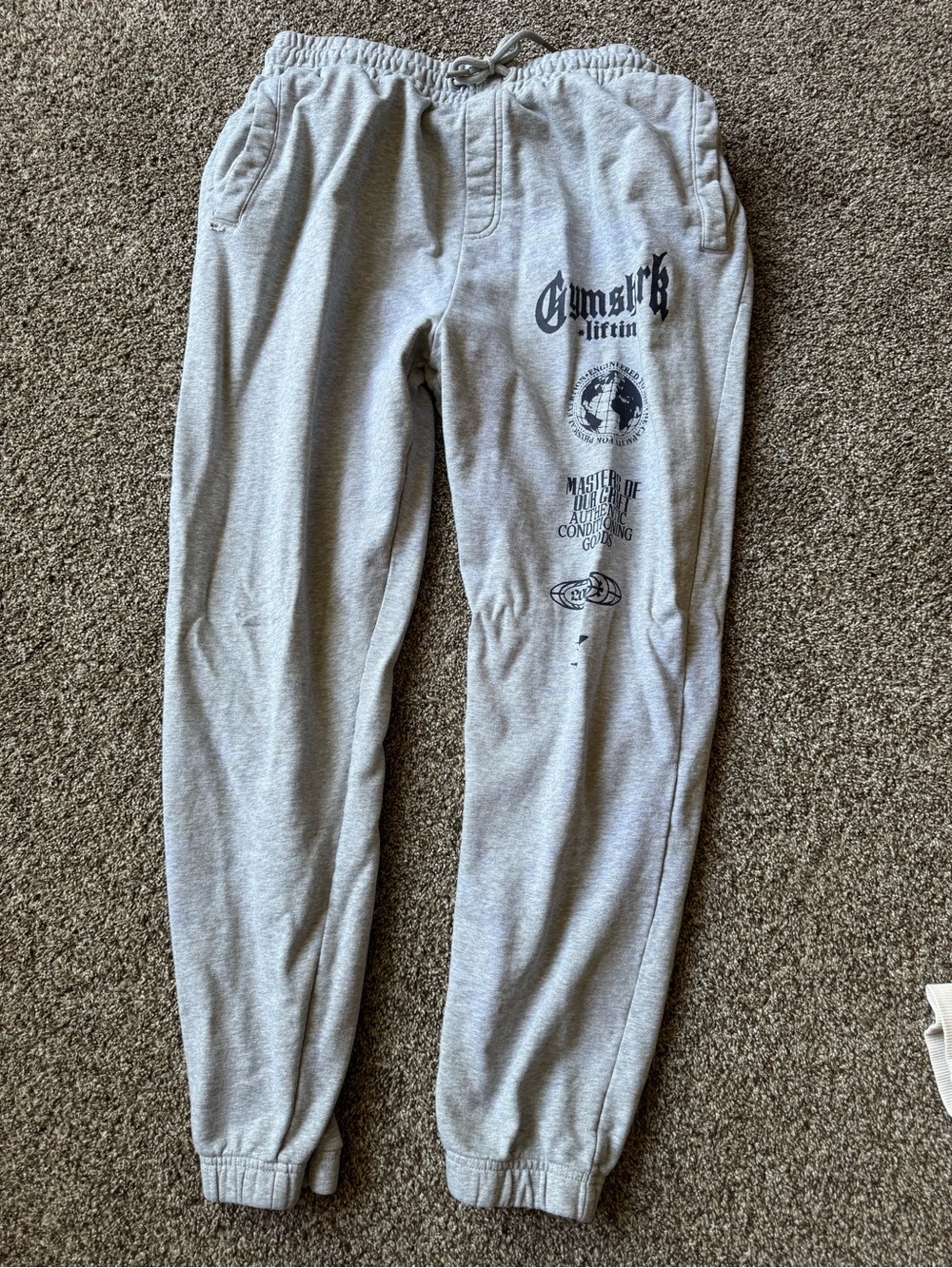Gymshark Light Gray Graphic Joggers